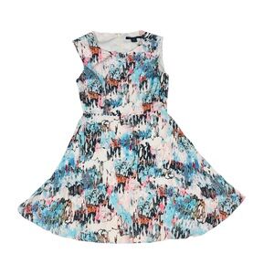 French Connection Isla Ripple Print Fit & Flare Dress Size 4